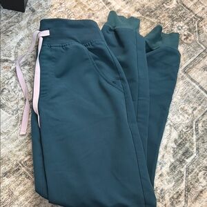 Caribbean Blue Figs Scrub joggers